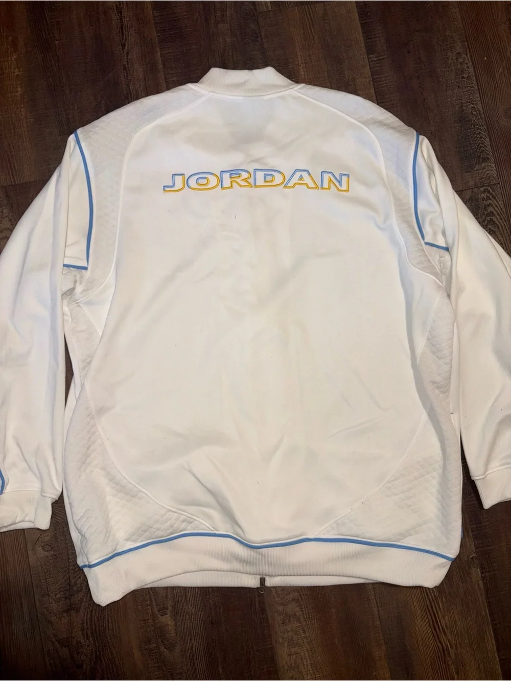 Vintage Jordan Carmelo Anthony Melo Tracksuit Jacket Pants White Blue Yellow XXL